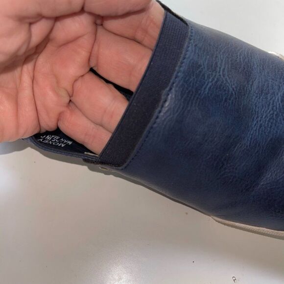 Corkys Moxey Blue Leather Slip Ons - Picture 2 of 8